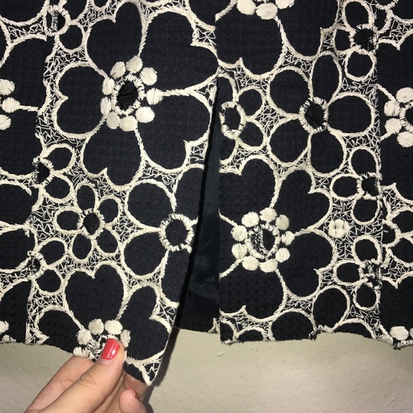 LAFAYETTE 148 BLUE WOMENS 10 LACE FLORAL DRESS - Picture 5 of 8